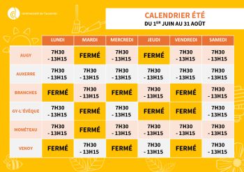 Horaires d'été - Commune de Perrigny